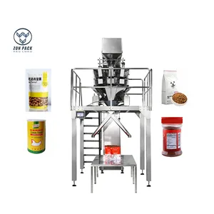 Semi-Automatic Snack Cookies Biscuits Chocolate Nuts Packing Pouch Bottle Box Packing Filling Machine