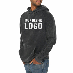 Sweat-shirt pour homme en coton vintage décontracté, à épaules tombantes, de haute qualité, lourd, uni, surdimensionné - Product Image 2