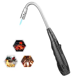 Butaan Aansteker Jet Flame Aansteker Lange Flexibele Winddicht Gasaansteker Voor Keuken Camping Grill Bbq Haard