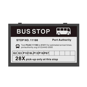 E-Ink Solar Power Ec 31,2 Bus Stop Señalización digital E Ink Display Panel Stop Sign Tablero de publicidad para soporte de autobús Api & Sdk - Product Image 1