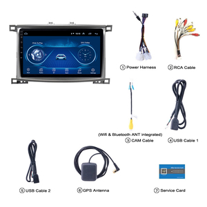 Reproductor Multimedia de Audio para Automóvil con Carplay Inalámbrico Android 15, Radio, Video, Sistema de Navegación Estéreo para <span class=keywords><strong>Toyota</strong></span> <span class=keywords><strong>LC</strong></span> 100 2002-2007 - Product Image 5