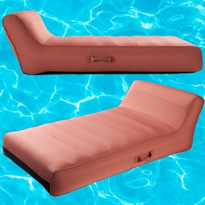 Pool Float Lounger Recliner Large Floating <b>Chair</b> & Backrest Durable Water Float Tanning Lounge With Fabric <b>Cover</b> - Product Image 2