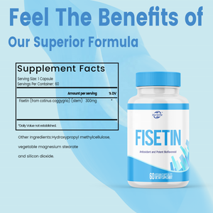 Complément alimentaire antioxydant Fisetin 60 capsules végétaliennes Haccp OEM ODM - Product Image 2
