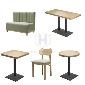 Mobilier moderne Offre Spéciale de luxe pour restaurants Sièges en cuir artificiel Cabines en bois massif Canapés, tables et chaises - Product Image 4