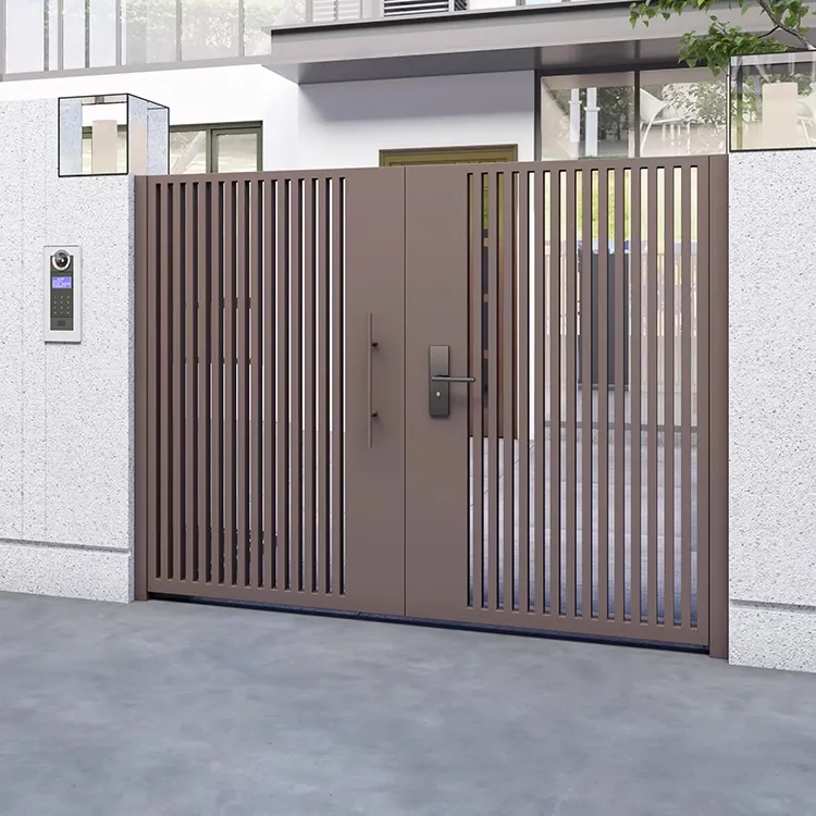 Chinois moderne luxe de haute qualité résistant à l'usure rétractable étanche électronique coulissante jardin clôture cour porte cour porte