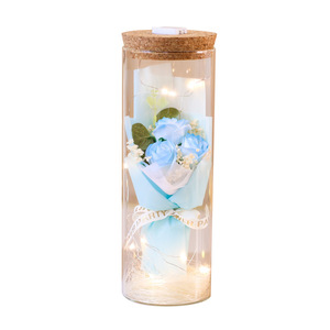 Regalo de San Valentín o Cumpleaños, Ramo de Flores Artificiales Ecológicas de Alta Calidad (Rosas, Girasoles), Cristal, Año Nuevo Chino - Product Image 5