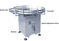 LX LP800/SP800 Plateau tournant rotatif automatique pour bouteilles rondes en verre et en plastique Unscrambler Triing Collecting Machine Feeder and Receiver