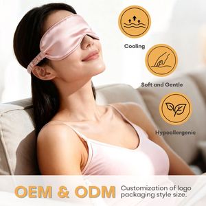 Care - Antifaz de Seda de Morera para Dormir, Impresión Digital para las Cuatro Estaciones, Resistente a las Arrugas, Personalizado en Pequeños Lotes, Color Puro - Product Image 2