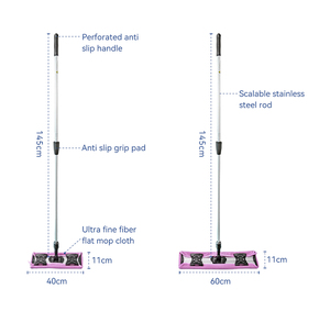 Xách tay tay miễn phí tự bóp phòng sạch Swifter lau phẳng sàn bụi làm sạch lau với sợi nhỏ lau - Product Image 3