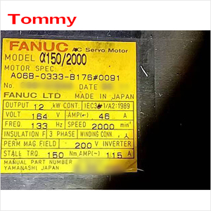 A06B-0333-B176 # Motor Servo AC 0091 para FANUC Original Probado - Product Image 1