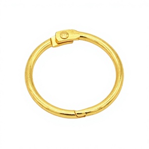 YIWANG Anillos de carpeta de libros de hojas sueltas de Metal dorado de 1 pulgada para Sketchbook Craft - Product Image 1