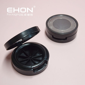 EHON Round Empty <b>Compact</b> Powder Case with Transparent Window ABS Plastic Cosmetic Packaging Customizable Portable - Product Image 1