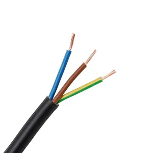 Cabo elétrico de cobre isolado de pvc, fio para cabos elétricos rv H05VV-F 2/3/4/5 núcleo 1.5mm 2.5mm 4mm 6mm 6mm