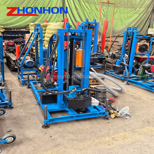 Plataforma de Perforación Rotatoria de 100 m de Profundidad con Motor Diésel de 22 HP, Diámetro de Perforación de 100-300 mm, Máquina Perforadora de Pozos de Agua Montada sobre Ruedas Pequeñas - Product Image 3