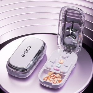 Echu Starlight Multifunctional Medicine Cutter Pillbox With Divider Portable Mini Pill Storage Case For Home Use - Product Image 1