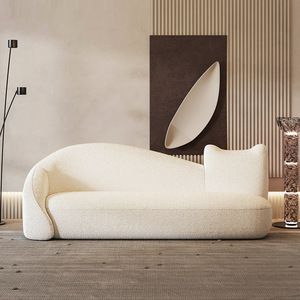 Juego de sofás color crema escandinavo de 170x80x78 cm, muebles modernos y cómodos para sala de estar - Product Image 1