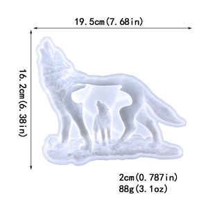 Stampo in silicone con ornamento di <span class=keywords><strong>lupo</strong></span> scavato per decorazione da parete con ciondolo <span class=keywords><strong>lupo</strong></span> foresta per colla a goccia - Product Image 2