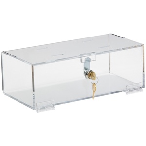 High Quality Custom Size Clear Stackable Acrylic Refrigerator <b>Lock</b> <b>Box</b> Key <b>Lock</b> Customized Color Logo YGL Brand Model YGL-645 - Product Image 1