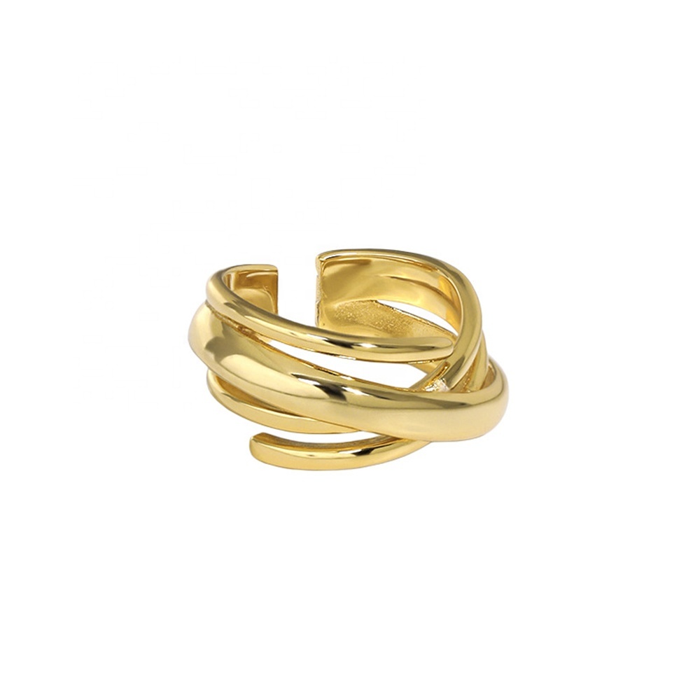 Bague De Pouce Réglable En Argent Sterling 925 - Style Art Déco, Multicouche, Faite Main, Neuve Avec étiquettes