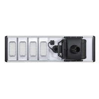 Éclairage solaire de rue à haute efficacité 100W IP66 190LM/W LED avec télécommande intelligente, garantie de 3 ans, construction en alliage d'aluminium