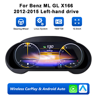Compteur de vitesse LCD numérique pour tableau de bord de Mercedes-Benz ML GL X166 W166 2012-2015, panneau d'instrument virtuel