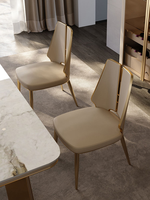 Chaise de salle à manger moderne de luxe JP Chaises dorées élégantes avec pieds en acier inoxydable Meubles de maison Chaises de salle à manger