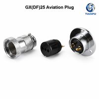Prise d'aviation GX25 mâle-femelle avec configuration multi-contacts pour instruments et compteurs