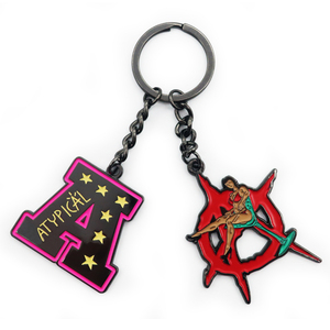 พวงกุญแจโลหะสังกะสีผสมพวงกุญแจแบบกำหนดเองพิมพ์สองด้านพวงกุญแจรูปม้าส่วนบุคคล - Product Image 6