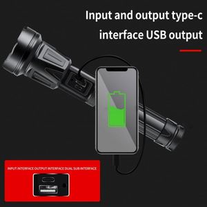 Chất lượng cao New xhp360 <span class=keywords><strong>LED</strong></span> Lumen cao COB ngoài trời không thấm nước USB Type-C mạnh mẽ có thể sạc lại chiến thuật <span class=keywords><strong>Led</strong></span> Ngọn Đuốc Đèn pin - Product Image 5