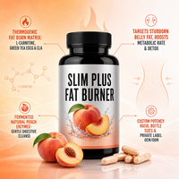 Compléments alimentaires pour la perte de poids à la saveur de pêche Garcinia Cambogia 60 comprimés Vitamine B6 Booster d'énergie Brûleur de graisse du ventre