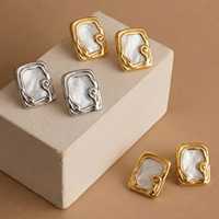 100 modèles hypoallergéniques sans ternissement PVD 18k plaqué or bijoux mode boucles d'oreilles en gros 316l boucles d'oreilles en acier inoxydable