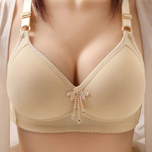 Jiao rongcai ชุดชั้นในสตรีขนาดใหญ่แบบไม่มีห่วงห่วงเหล็กถ้วยบางระบายอากาศได้ดี - Product Image 3