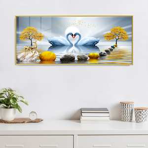 Tùy Chỉnh Hiện Đại Vàng Trừu Tượng Đá Vải Nghệ Thuật Cây Vàng Hình Ảnh Bức Tranh Tường Phong Cảnh Áp phích Được Làm Từ Pha Lê Hàng Loạt Bán - Product Image 2