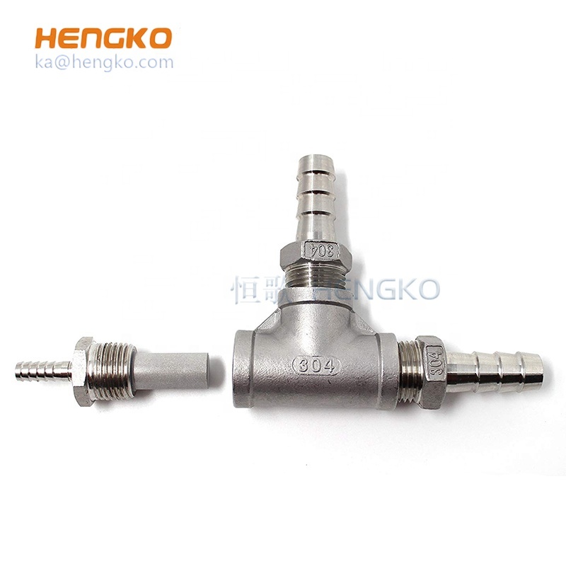 Poroso sinterizado de acero inoxidable 0,5 2. Con 1/2 "del TNP X 1/4'' Bard en línea de difusión de piedra