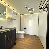 Cabine de toilettes conteneurisée à assemblage rapide, WC public mobile, unité d'assainissement extérieure écologique pour parcs municipaux, stations balnéaires et campings