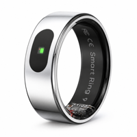 Bague connectée tendance avec suivi de la santé, fréquence cardiaque et sommeil, plusieurs couleurs et tailles, étui de chargement, contrôle via application, 5ATM