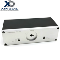 Boîtier de préamplificateur audio en aluminium extrudé avec panneau frontal brossé pour processeur de signal HiFi avec interface RCA XLR