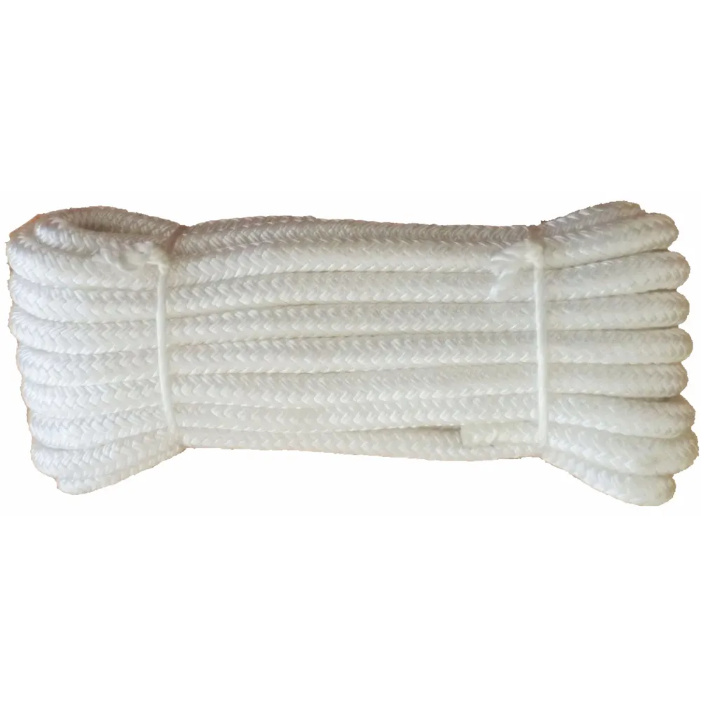 3/8 "de espesor grado marino doble trenzado de nylon de acoplamiento cuerda pp pe poliéster de nylon hilo de pesca cuerda