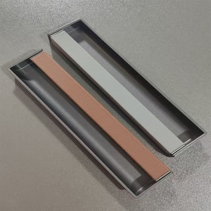 Tirador <span class=keywords><strong>de</strong></span> cajón estirable duradero con manija oculta incrustada <span class=keywords><strong>de</strong></span> <span class=keywords><strong>cuero</strong></span> <span class=keywords><strong>de</strong></span> aleación <span class=keywords><strong>de</strong></span> aluminio suave al tacto <span class=keywords><strong>para</strong></span> puerta <span class=keywords><strong>de</strong></span> armario <span class=keywords><strong>de</strong></span> <span class=keywords><strong>muebles</strong></span> - Product Image 1