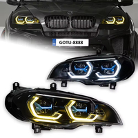 Faros LED para BMW X5 E70 2007-2013 Luz de señal dinámica / Luz alta / Luz baja / Conjunto de faros LED 12V