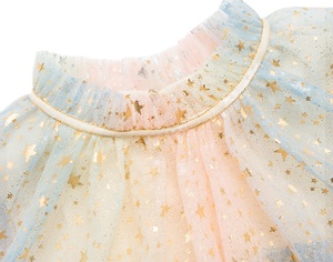 Vestido de tutú de princesa de una pieza de alta calidad para niñas, estampado de <span class=keywords><strong>estrellas</strong></span>, vestido de baile en capas Vintage informal con lentejuelas para fiestas - Product Image 4
