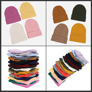 100% Acryl Gestrickte Mütze Warme Schlichte Wintermütze - Product Image 6