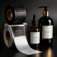 Étiquettes personnalisées imprimées pour bouteilles de cosmétiques de soins personnels, autocollants personnalisés adhésifs