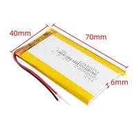 Batterie rechargeable au lithium polymère LiPo 3.7V 2200mAh 604070, pour Mp3, GPS, PSP, téléphone portable, PAD, MID, DVD, batterie externe, enregistreur
