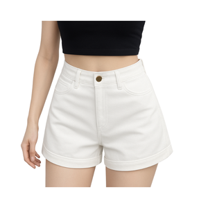 Pantalones cortos de mezclilla de mujer con logotipo personalizado OEM proveedor de Vietnam pantalones vaqueros lavados suaves ropa de moda informal de moda muestra gratis ropa al por mayor - Product Image 6