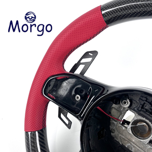 Volant en cuir perforé personnalisé en fibre de carbone pour Mercedes-Benz W212 W205 W222 W213 CLS <span class=keywords><strong>GLE</strong></span> GLC E63 <span class=keywords><strong>E53</strong></span> C63 <span class=keywords><strong>AMG</strong></span> - Product Image 4