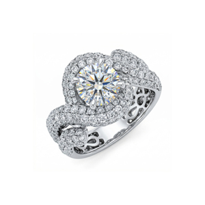 <b>Custom</b> Silver/10K/14K/18K Solid Gold 2 Carat VVS-VS Quality Round Lab Grown Brilliant Cut Diamond engagement <b>Ring</b> - Product Image 1