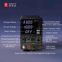 Alimentation de laboratoire CC YCS 3310 33V 10A 330W à faible ondulation avec protection contre les impulsions, limiteur 6.2V/8.4V et 4 touches de mémoire