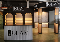 Stand modulaire 10x20 pieds pour la promotion des salons de coiffure, stand d'exposition portable pour salon de beauté