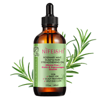 Huile Essentielle Pure et Naturelle d'Extrait Végétal Biologique, Traitement Capillaire à Marque Blanche, Huile Essentielle de Romarin et Menthe Nourrissante pour la Croissance des Cheveux